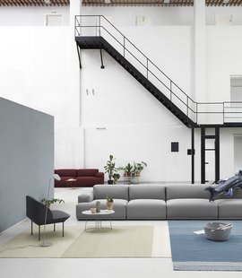 Muuto Restore bewaarmand rond - zwart gemêleerd