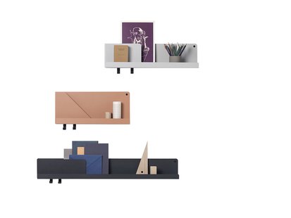 Muuto Folded rek - zwart - 96 x 13 cm