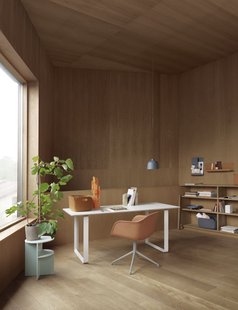 Muuto Folded rek - oranje - 96 x 13 cm