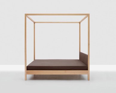 Zeitraum In Heaven hemelbed - Eiken - Canvas - grijs - 200 x 200 cm