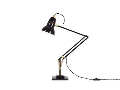 Anglepoise Original 1227™ Brass bureaulamp - jet zwart - Ked - met tafelvoet
