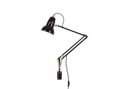 Anglepoise Original 1227™ Brass bureaulamp - jet zwart - Ked - met muurbeugel