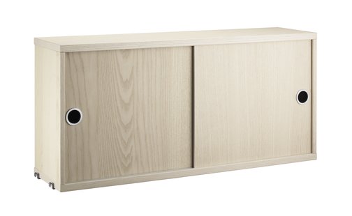 String Furniture Kast met schuifdeuren - Essen - Diepte 20 cm