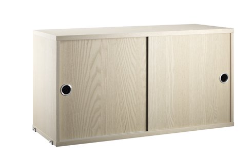 String Furniture Kast met schuifdeuren - Diepte 30 cm - Essen