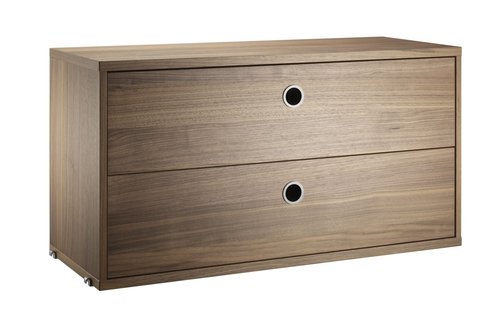 String Furniture Ladeblok - Notenhout - 78 x 42 x 30 cm