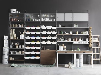 String Furniture Bowl Shelf opbergbakjes - wit, ABS kunststof