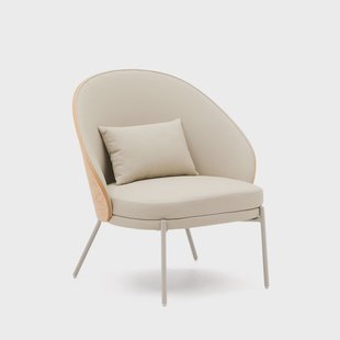 Kave Home Fauteuil 'Eamy' Lederlook, kleur Beige