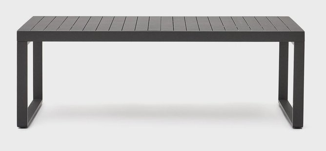 Kave Home Uitschuifbare Eettafel 'Galdana' 220/340 x 100cm, kleur Donkergrijs