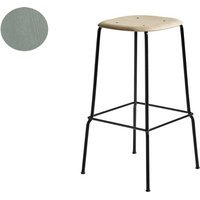 HAY Soft Edge 30 Bar Stool - 75 cm - zwart - nevelgroen gebeitst