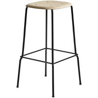 HAY Soft Edge 30 Bar Stool - 65 cm - zwart - eiken mat gelakt