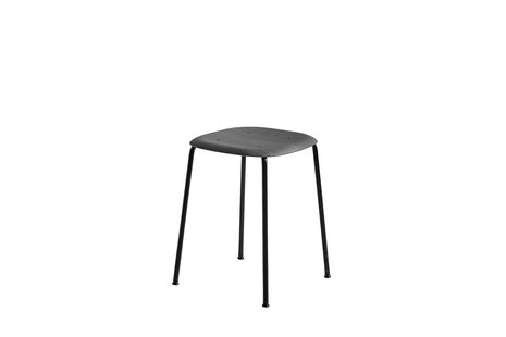 HAY Soft Edge 70 barkruk - lichtzwart gebeitst - zwart