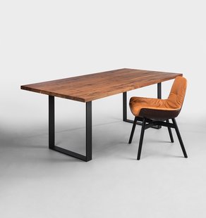 Janua SC 58 tafel - gepoedercoat zwart - Eiken natuur geolied - 200 x 100 cm
