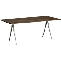 HAY Pyramid tafel - 190 cm - gepoedercoat beige - geolied gerookt eik