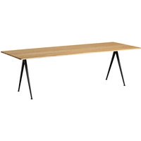 HAY Pyramid tafel - eiken helder gelakt - zwart - 250 cm