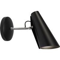 Northern Birdy wandlamp - zwart/staal - Korte mouw