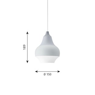 Louis Poulsen Cirque hanglamp - Meerkleurig - M - Koperkleurig bovenstuk - grijs - één kleur - S
