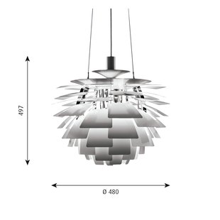 Louis Poulsen PH Artichoke Hanglamp - Roestvrij staal mat - M