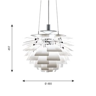 Louis Poulsen PH Artichoke Hanglamp - Wit - M