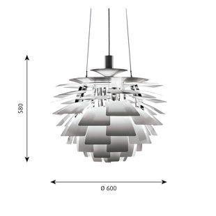 Louis Poulsen PH Artichoke Hanglamp - Roestvrij staal mat - L