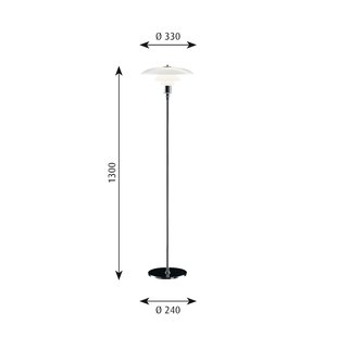 Louis Poulsen PH 3½-2½ vloerlamp - hoogglansverchroomd