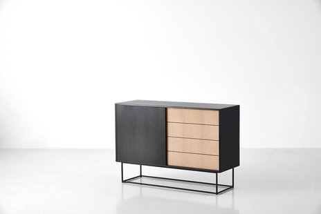 Woud Virka Dressoir - zwart - hoog