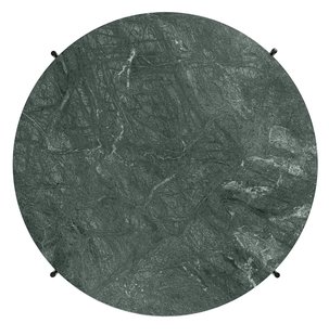 Gubi TS Salontafel - Marmer - Verde Guatemala - mat zwart - 80 cm