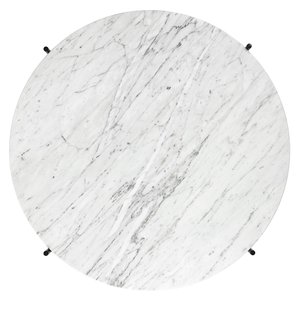 Gubi TS Salontafel - Marmer - Bianco Carrara - mat zwart - 80 cm