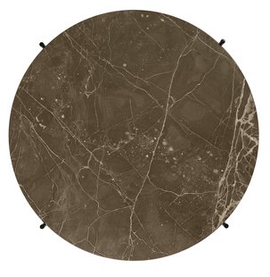 Gubi TS Salontafel - Marmer - Marrone Emperado - messing - 80 cm
