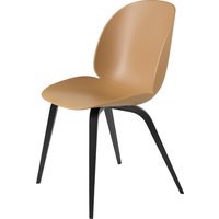 Gubi Beetle Dining stoel - amberbruin - Beuken zwart