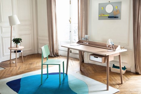 Harto Honore bureau schrijftafel - Walnoot/leigrijs