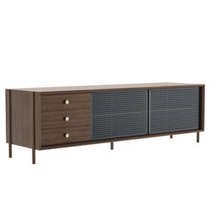 Harto Gabin sideboard met schuiflade - Walnoot/leigrijs