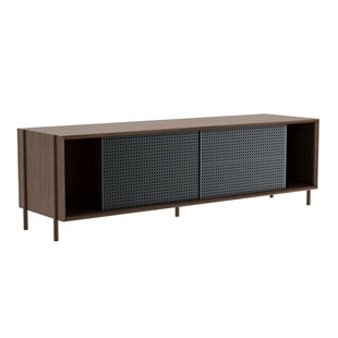 Harto Gabin sideboard zonder schuiflade - Walnoot/leigrijs - 162 cm