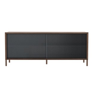 Harto Gabin sideboard zonder schuiflade - Walnoot/leigrijs - 122 cm