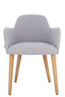 Jan Kurtz Flaminia Fauteuil - Eiken - lichtgrijs