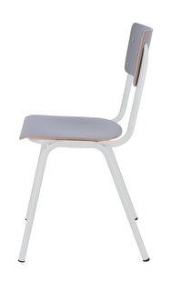 Jan Kurtz Zero stoel - lichtgrijs - wit