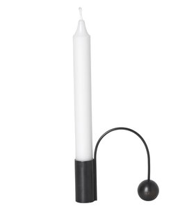 Ferm Living Balance kandelaar & theelichthouder - messing zwart - Kandelaar