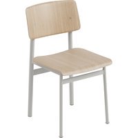 Muuto Loft Stoel - chêne/ gris - zonder armleuning