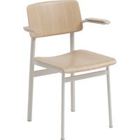 Muuto Loft Stoel - chêne/ gris - met armleuning