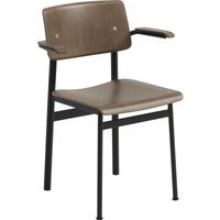 Muuto Loft Stoel - brun foncé/ noir - met armleuning