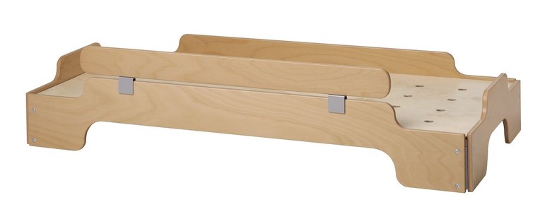 Müller Möbelwerkstätten Randstrook voor stapelbedden kindermaat - 8,5 x 139,5 cm - CPL wit met berk