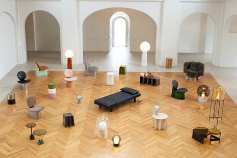 Pulpo Pulpo Boule Tafellamp Small - zwart - rookgrijs/ opaalwit/ zwart