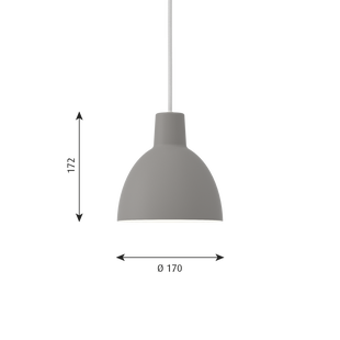 Louis Poulsen Toldbod 120 Hanglamp - lichtgrijs - Ø17 cm