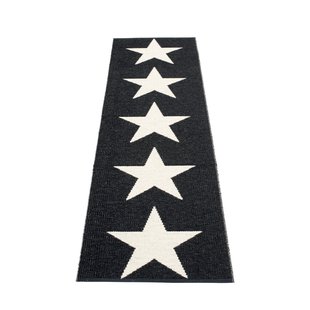 Pappelina Viggo One vloerkleed - zwart - 70 x 250 cm