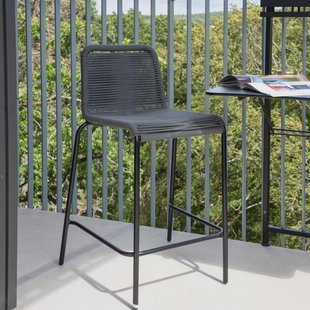 Nohr Outdoor Barkruk 'Karlene' kleur Donkergrijs (zithoogte 61cm)