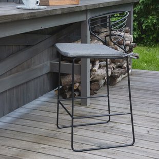 Nohr Outdoor Barkruk 'Daman' kleur Zwart (zithoogte 65cm)