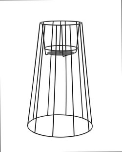 OK Design Cibele plantenstandaard - zwart - Hoogte 54 cm