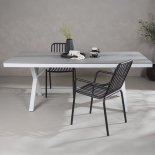 Nohr Tuintafel 'Ceddrick' 200 x 100cm, kleur Lichtgrijs