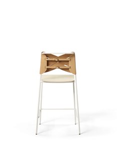 Design House Stockholm Torso Barstoel - leer - Essen/ wit