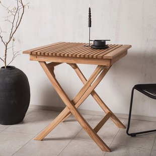 Nohr Inklapbare Bistrotafel 'Leea' Teakhout, 70 x 70cm