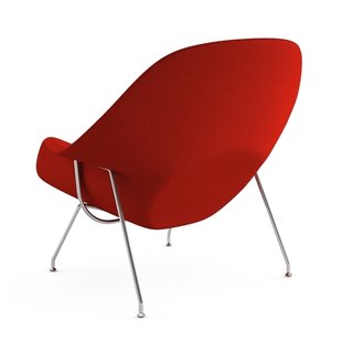 Knoll International Saarinen Womb Fauteuil - Cato - rood - Chroom - Standaard - Standaard - medium (B/H/T 89x79x79 cm)